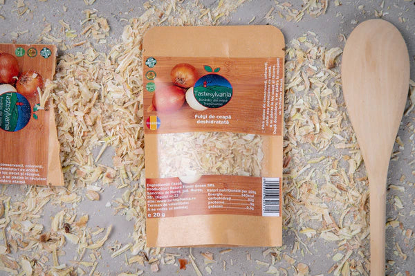 Fulgi de Ceapă Deshidratată, Fără Conservanți, Ideal pentru Supe, Sosuri și Salate 20g